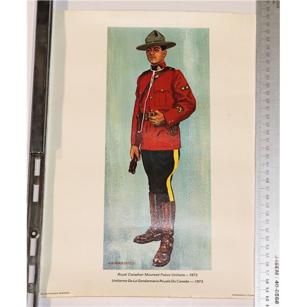 #872 VINTAGE POSTER RCMP ROYAL CANADIAN