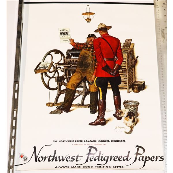 #874 NORTHWEST PEDIGREED PAPERS CALENDAR RCMP