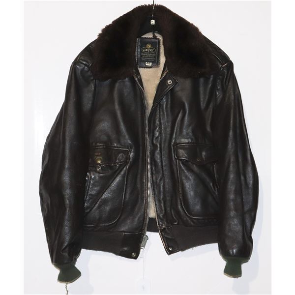 #884 VINTAGE LEATHER FLIGHT JACKET COOPER