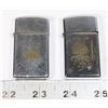 Image 1 : #948 PAIR OF ZIPPO VINTAGE LIGHTERS DEW LINE