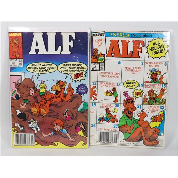 #1354 MARVEL COMICS ALF #9 + #12 1988 TV SHOW