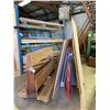 Image 1 : 2 A-FRAME ROLLING WOODEN MATERIAL RACKS & MISCELLANEOUS CONTENTS