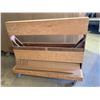 Image 2 : 2 A-FRAME ROLLING WOODEN MATERIAL RACKS & MISCELLANEOUS CONTENTS