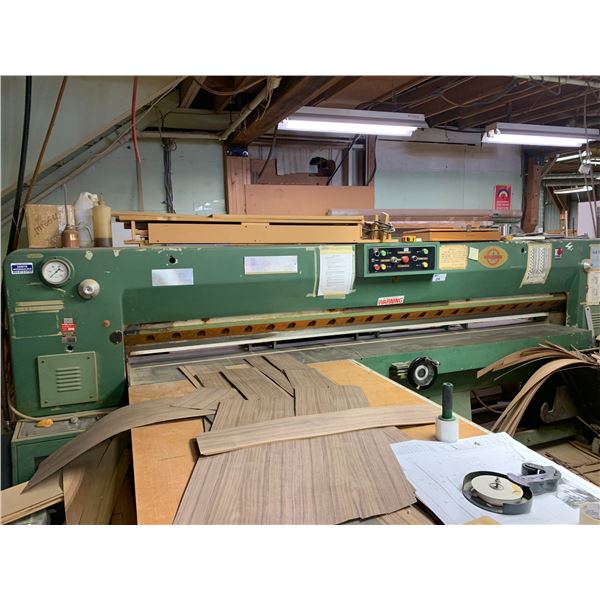 *H/C* CAGLIO AUTOMATICA TBP 3200 SINGLE BLADE VENEER SHEAR - 126  BED WITH WORK TABLE & 2 SPARE