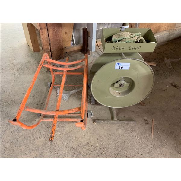 ORANGE BARREL DOLLY & INDUSTRIAL STRAPPING CART