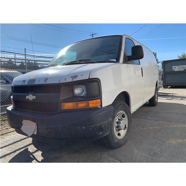 2007 CHEVROLET EXPRESS VAN, WHITE, VIN 1GCGG25V071194303