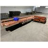 Image 1 : CANTILEVER ORANGE METAL INDUSTRIAL STORAGE RACKING-3 UPRIGHTS/ARMS/BASE & BOLTS