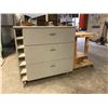 Image 1 : ROLLING 3 DRAWER WORK CABINET AND ROLLING WOODEN WORK STAND