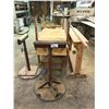 Image 1 : 2 ADJUSTABLE METAL MATERIAL ROLLERS AND 2 WOODEN WORK STANDS