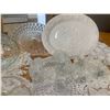 Image 3 : Beautiful Asst Doilies, Runners, Turkey Platter, Mid Century Modern Glasses, Cream & Sugar Bowls, Bu