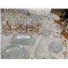 Image 4 : Beautiful Asst Doilies, Runners, Turkey Platter, Mid Century Modern Glasses, Cream & Sugar Bowls, Bu