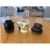 Image 5 : Mr. Peanut Canister, Black Vase, 2 Wall Tealight Holders & Ivory & Black Canister Set