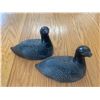 Image 2 : Two Soapstone Ducks (1 broke beak), Inuit Figurine, Two Heavy Chair Black Ornaments