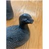 Image 3 : Two Soapstone Ducks (1 broke beak), Inuit Figurine, Two Heavy Chair Black Ornaments