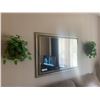 Image 3 : Lg Framed Wall Mirror & Two Silk Plants in Baskets Wall Décor
