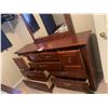 Image 3 : Lovely Wood Eight Drawer Dresser w Matching Mirror
