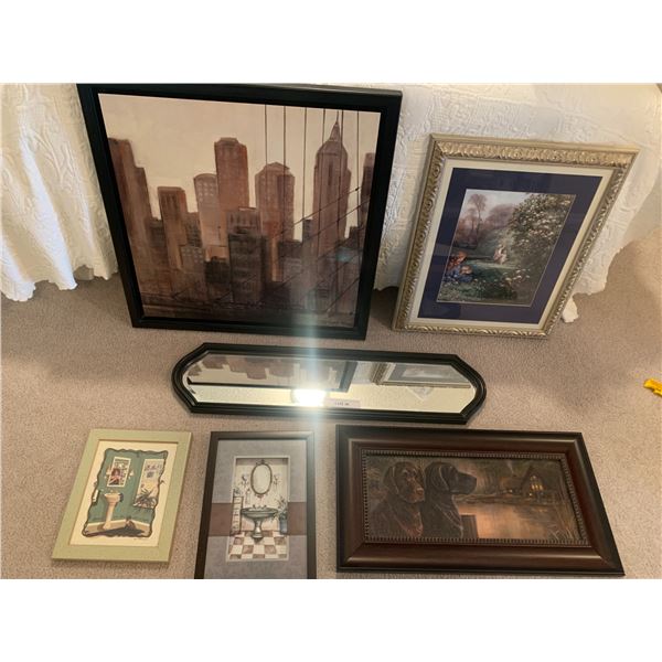 Blessed Are the Pure in Heart Picture, Framed Mirror, Skyline Picture, Powder Room Picture, Little L
