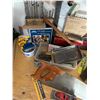 Image 2 : Large Carpenters Square, Assortment of Sand Paper, Box of Rags, Water Proof Drywall Screen, Pull Cor