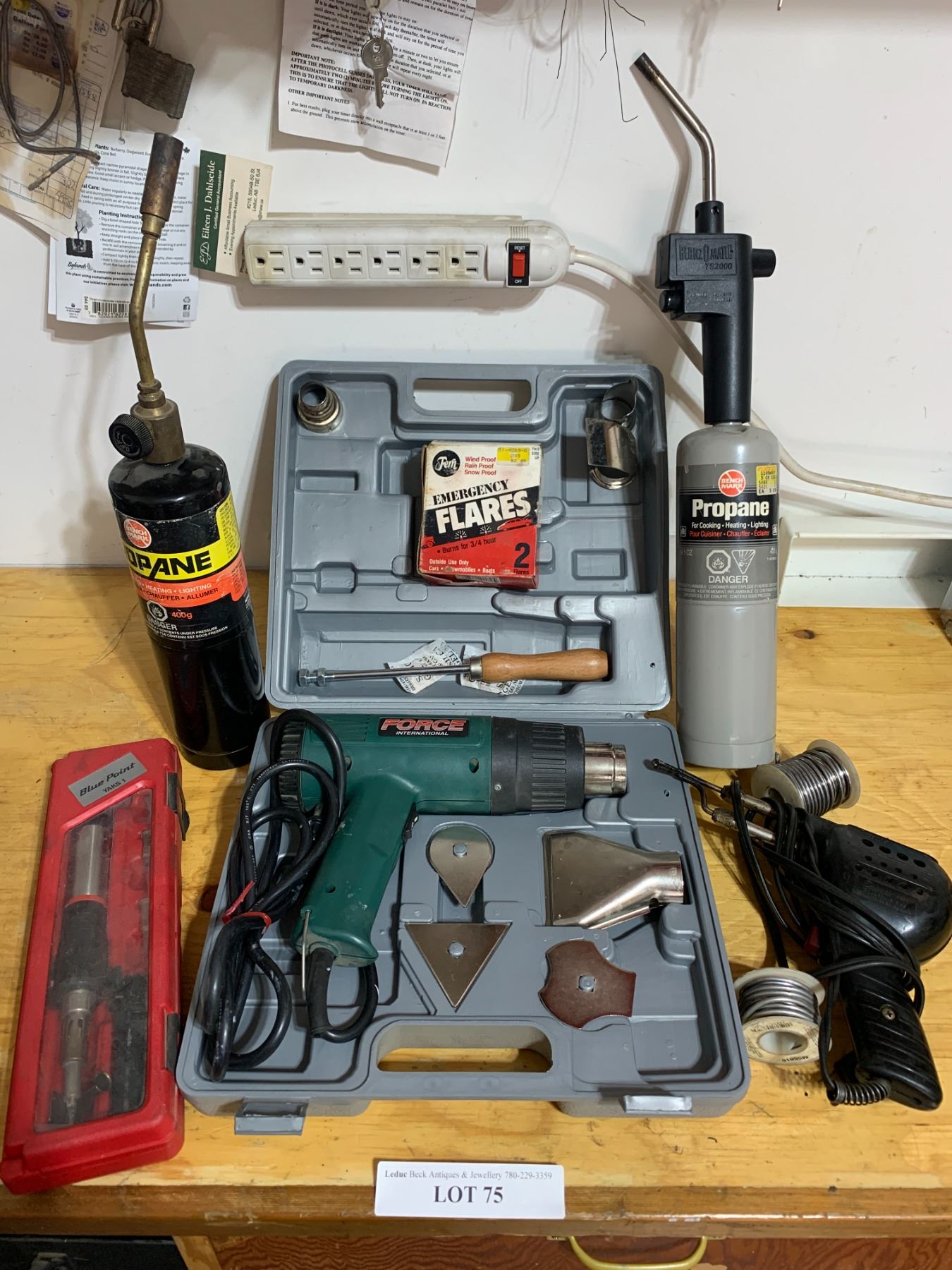 Propane Torches, Emergency Flares, Drill Force Heat Gun, SnapOn