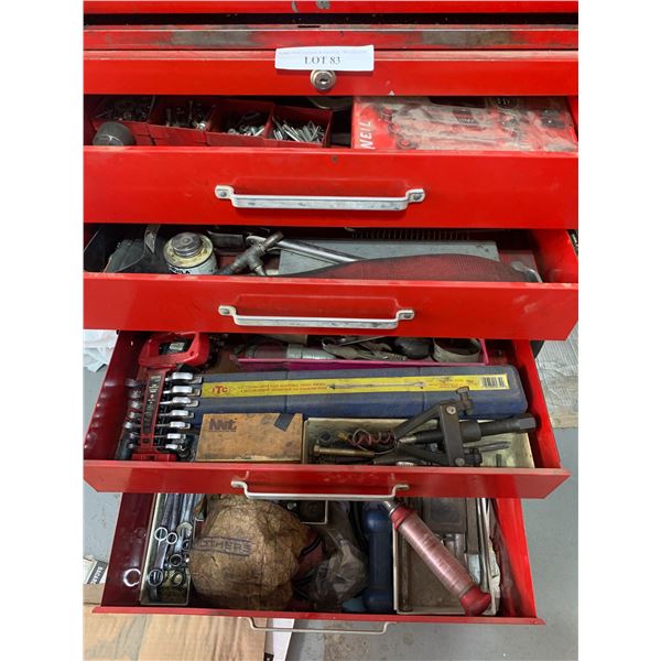 Variety of Ratchet Wrenches, Ball-peen Hammer, Lg screwdrivers, Socket Wrench, lg asst Fixed Wrenche