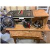 Image 1 : King Table Saw w Modified Spring Assisted Fold-up Legs, Stop Guard, & attached Kick Wheel, Asst 10” 