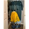 Image 8 : 5 XL Green Coveralls, 2 XL A-Safe Rain-ware (pants, suspenders & hoodie) 3 pair Company Jeans (40 x 