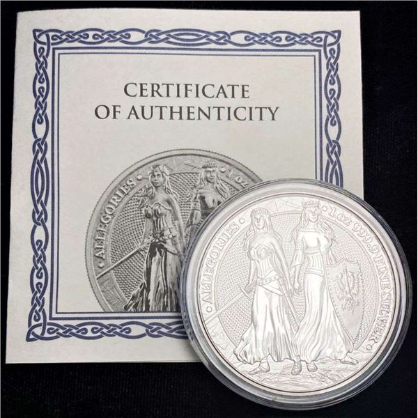 2022 Germania 5 Mark Allegories 1 ozt .9999 Silver