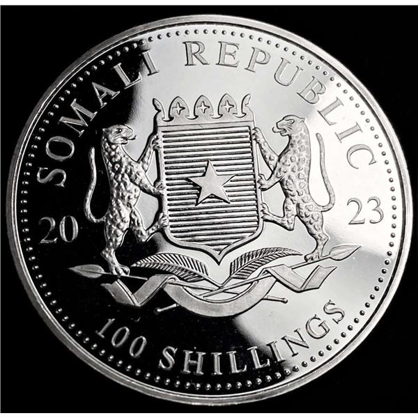 2023 Somali Republic 100 Shillings "African Wildlife" Proof 1 ozt .9999 Silver