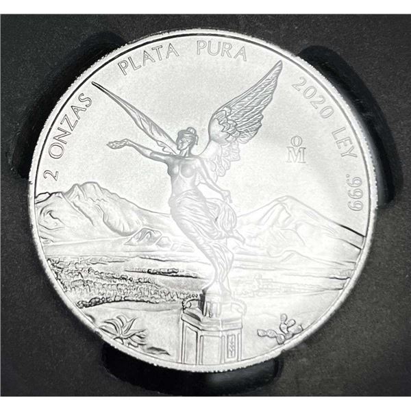 2020 Mexico Libertad 2 ozt .999 Silver PCGS MS70 First Strike