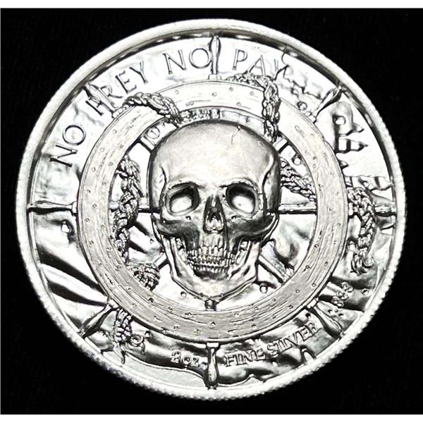 Pirate Ship Storm â€œNo Prey No Payâ€ 2 ozt .999 Silver