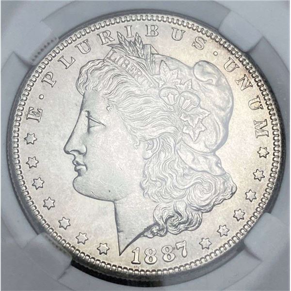 1887-S Morgan Silver Dollar MS65