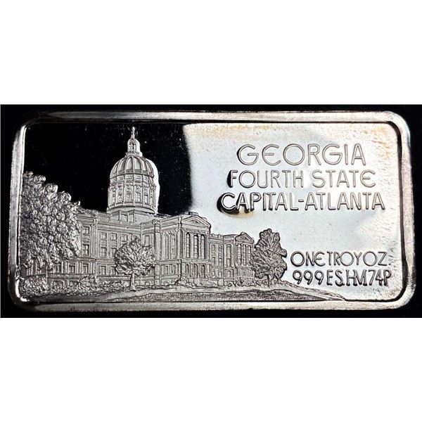 Georgia 4th State 1 ozt .999 Silver Bar