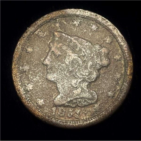 1851 Braided Hair Half Cent