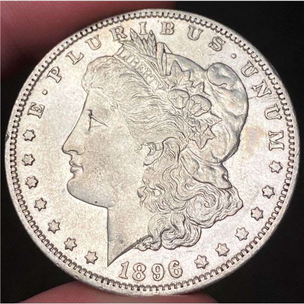 1896-O Morgan Silver Dollar AU55