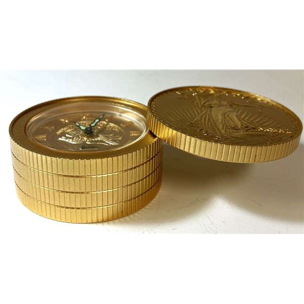 1907 Bulova Saint Gaudens $20 Golden Clock Stack
