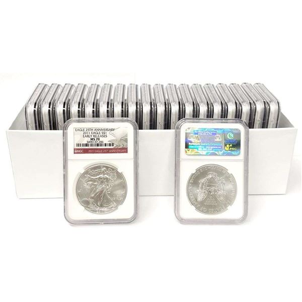 Last Minute! (20) 2011 Special 25th Anniversary American Silver Eagle NGC MS70