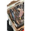 Image 8 : 2 BOXES OF TOOLS, BANDSAW BLADES, TWINE AND MORE