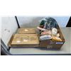 Image 1 : LOT OF NEW CAT WINDOW SHELF, DOUBLE BOWL FEEDER WITH 10 PAIRS OF NEW GLOVES AND SWING