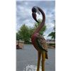 Image 4 : 4 FRAMED PRINTS AND WOOD FLAMINGO ON STAND