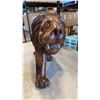 Image 2 : 21" CARVED WOOD LION STATUE