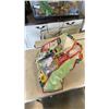 Image 1 : 34 HANGING CRYSTALS AND BAG OF CHANDLIER HANGINGS