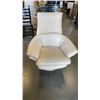 Image 1 : BENNET FURNITURE LEATHER SWIVEL RECLING ARMCHAIR RETAIL $1200