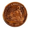 Image 1 : Greenback Station 1872 .999 Fine Pure Copper Medallion