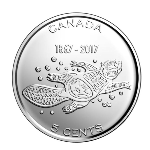 Canada 150 - 2017 Special Wrap Roll -Five Cents - 40 Coins