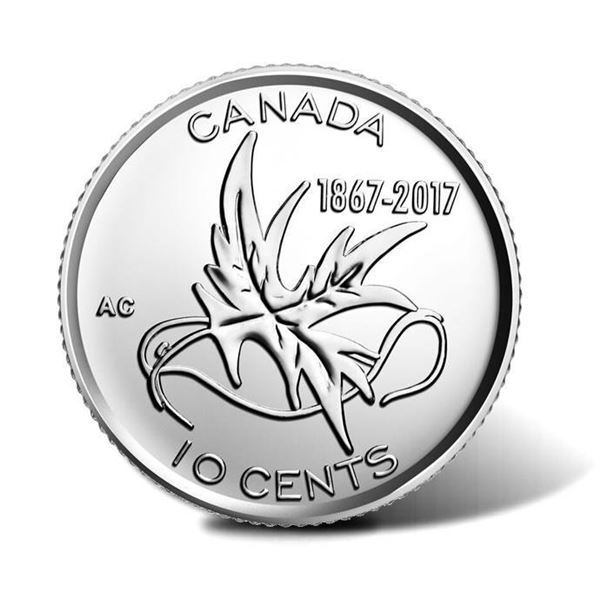 Canada 150 - 2017 Special Wrap Roll -Ten Cents - 50 Coins