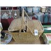 Image 1 : Picnic Basket w/Magazines and Boat Compass
