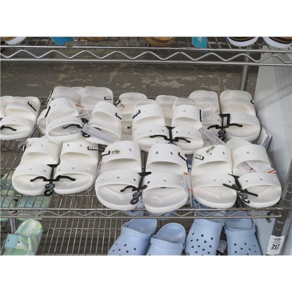 14-Pair of White Croc Shoes - 14 X $