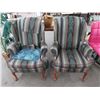 Image 1 : 2-Contemporary Padded Wingback Chair - 2 X $