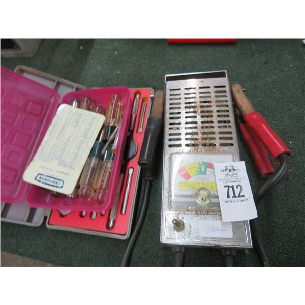 Battery Tester, Asst. Nut Driver, Tap and Die Set