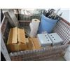 Image 1 : Contents of Crate Electrical Boxes, Pressure Washer Wands, Plastic Film